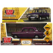 Машина металл ВАЗ-2106 ЖИГУЛИ 12 см, двери, багаж, инерц, баклажан, кор. в кор.2*36шт