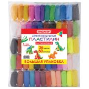 Пластилин супер лёгкий воздушный застывающий 60 штук (36 цветов + 2х12 базовых), 510 г, 3 стека