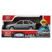 Машина пластик LADA LADA-2114 «SAMARA» без дверей, 11 cm,  серебристый кор. Технопарк в кор.2*36шт