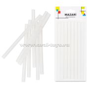 Стержни для клеевого пистолета ТМ MAZARI арт. M-4384P, M-4385P, длина 19 см, толщина 11мм, вес 18 г, 8 шт, ОПП-упаковка с европодвесом