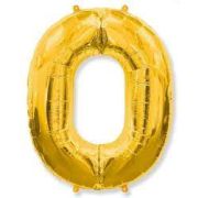 Шар ЦИФРА 0 40'' золото /Gold /102 см/Ag