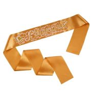 Лента Выпускник атлас 3D золото