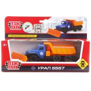 222687   Машина металл УРАЛ снегоуборочная, 12 см, дв., подв.дет., инерц., кор. Технопарк в кор.2*24шт