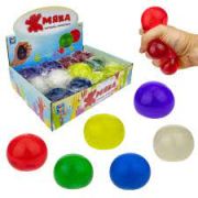 1toy Мелкие пакости, жмяка с шариками перламутровыми 7 см, 12 шт д/бокс