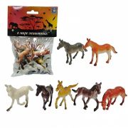 1toy «В мире животных» наб.игр.лошадей 12 шт х 5 см. в упаковке ПВХ с хедером