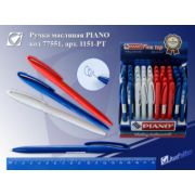 Ручка масляная , синий стержень 0,7мм, пов.мех., цв.ассорти Piano 1151-РТ PIANO