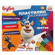 317104   Пластилин классический БУБА 12 цв (180 г) MultiArt в кор.16шт