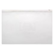 Папка на молнии « KWELT » А4 Zip Белая, пластиковая 0,15мм, карман для визитки, однотонная