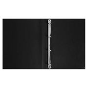 Папка 4 кольца « KWELT » А4 30мм черная, пластик - 0,5мм, индивидуальный штрихкод