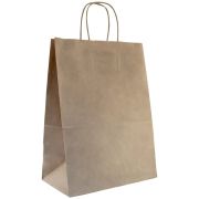 Пакет бумажный «Крафт» с кручеными ручками, 26*15*35см, 70гр/м2