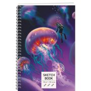 Альбом для рисования SKETCHBOOK. Медузы. А5, 100л. Евроспираль.