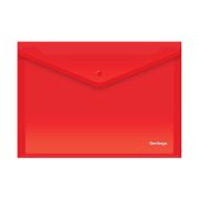 Папка-конверт на кнопке Berlingo, А4, 180мкм, красная