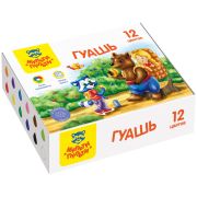 Гуашь Мульти-Пульти «Енот в сказке», 12 цветов, 10мл, картон