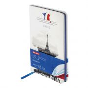 Блокнот А5 (143x210 мм), BRAUBERG VISTA «Paris», под кожу, твердый, 80 л., 112069