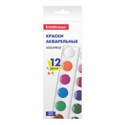 Краски акварельные ErichKrause® Basic 12 цветов (картон с европодвесом)