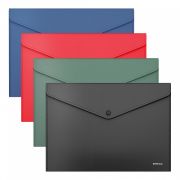 Папка-конверт на кнопке пластиковая ErichKrause® Fizzy Classic, А4, непрозрачный, ассорти