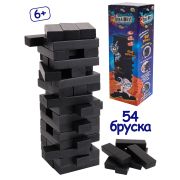 Игра «Башня.Высотка DARK Maxi»высота 27см,размер бруска:15*25*75 мм,54 эл.,в коробке(Арт.ИН-9654)