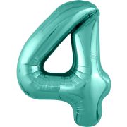 Шар Agura Slim Бискайский зеленый цифра 4 (40''/102 см) 755112