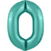 Шар Agura Slim Бискайский зеленый цифра 0  (40''/102 см) 755075