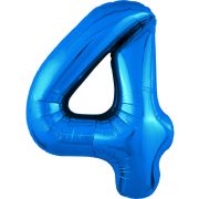 Шар Agura Slim Синий цифра 4 (40'-102см) 756416