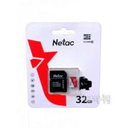 Карта памяти 32Gb - Netac MicroSD P500 Eco Class 10 NT02P500ECO-032G-R + с переходником под SD
