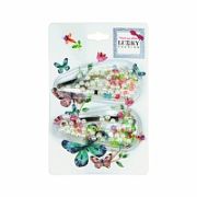 Lukky Fashion набор заколок для волос клик-клак, насыпные (бусины, кристалы), 2 шт в наборе