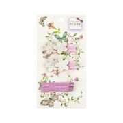 Lukky Fashion набор заколок для волос (заколка с блестящими орнаментами 2шт + невидимки 8 шт) жемчужные цветочки