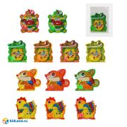 Игра пятнашки Сложи картинку (поле 9 клеток), в ассорт., пакет