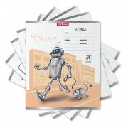 Тетрадь школьная ученическая ErichKrause® Robolife, 24 листа, линейка_MIX-PACK