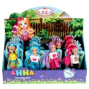 342748  Кукла 15 см Анна, руки и ноги сгиб, в ассортименте, в дисплее КАРАПУЗ