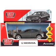 286805 Машина металл HONDA ACCORD длина 12 см, двери, багаж, инерц, серый, кор. Технопарк