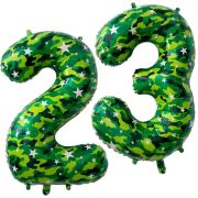 Шар ЦИФРА 23 34'' 23 Февраля Камуфляж 86 см /К