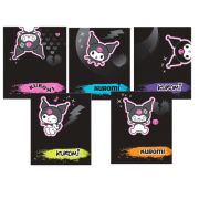 Тетрадь Kuromi, А5 на скрепке, 48 листов, клетка с полями