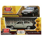 343355 Машина металл LADA-2108 «СПУТНИК» 12 см, двер, баг, инерц, серебристый, кор. Технопарк