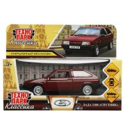 343354  Машина металл LADA-2108 «СПУТНИК» 12 см, двери, багаж, инерц, вишневый, кор. Технопарк