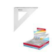 Угольник пластиковый ErichKrause® Clear, 45°/16см, прозрачный, в коробке-дисплее