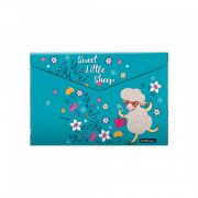 Папка-конверт на кнопке пластиковая ErichKrause® Flower Sheep, A4