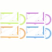 Набор чертежный малый Berlingo «Color» (треуг. 2шт., линейка 15см, транспортир), прозрачный