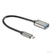 Кабель-адаптер  Type-Cm --> USB 3.0 Af , OTG, 1,5A , 5,0Gbps , Alum grey 0,2m Telecom (TC409M)