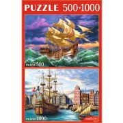 НАБОРЫ ПАЗЛОВ 2в1 (500+1000) СТАРИННЫЕ ПАРУСНИКИ (Арт. ХП500-1000-4489)