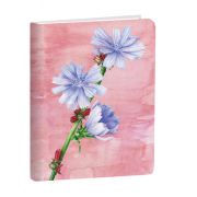 Книга для записей А6+ 80л.Иск.кожа интегр.(AQUARELLE) c полноцв. запеч.Aquarelle. «Полевые цветы»