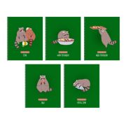 Тетрадь А5 48л. Гребень. Клетка.«Клуб енотов»