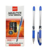 Ручка масляная  Ellott CZ-181 (син) 0,7мм игольчатый стержень, грип, прозрачный корпус с синим колпачком, в к/кор №ET-335 (12/1728)