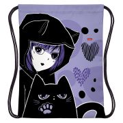 Мешок для сменной обуви Hatber 33х42см 1 отделение -Black is my happy color-  в индив.упак