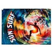 Папка-конверт с кнопкой А4,«Surf», пластик, 180 мкм. 2305