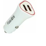 Автомобильная зарядка FaisON 2хUSB, 3.1A, белый, A-6, Shape