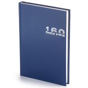 Книга учета « Альт » А4 7БЦ 160л бумвинил, синяя, клетка, офсет, сшивка