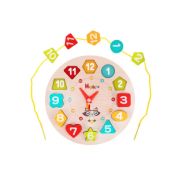 Развивающая игра 3в1 «Часы»: вкладыш, шнуровка, обучение формам и цифрам