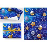Бумага глянцевая 80гр/м2, 100см х 70см, Звездное небо (1 лист.)