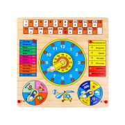 ДЕР. ПАЗЛЫ. 30х30 ЧАСЫ. КАЛЕНДАРЬ (Арт. П-9703)